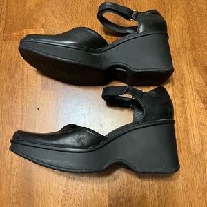 Nine West Black Wedges with Comfort Platform